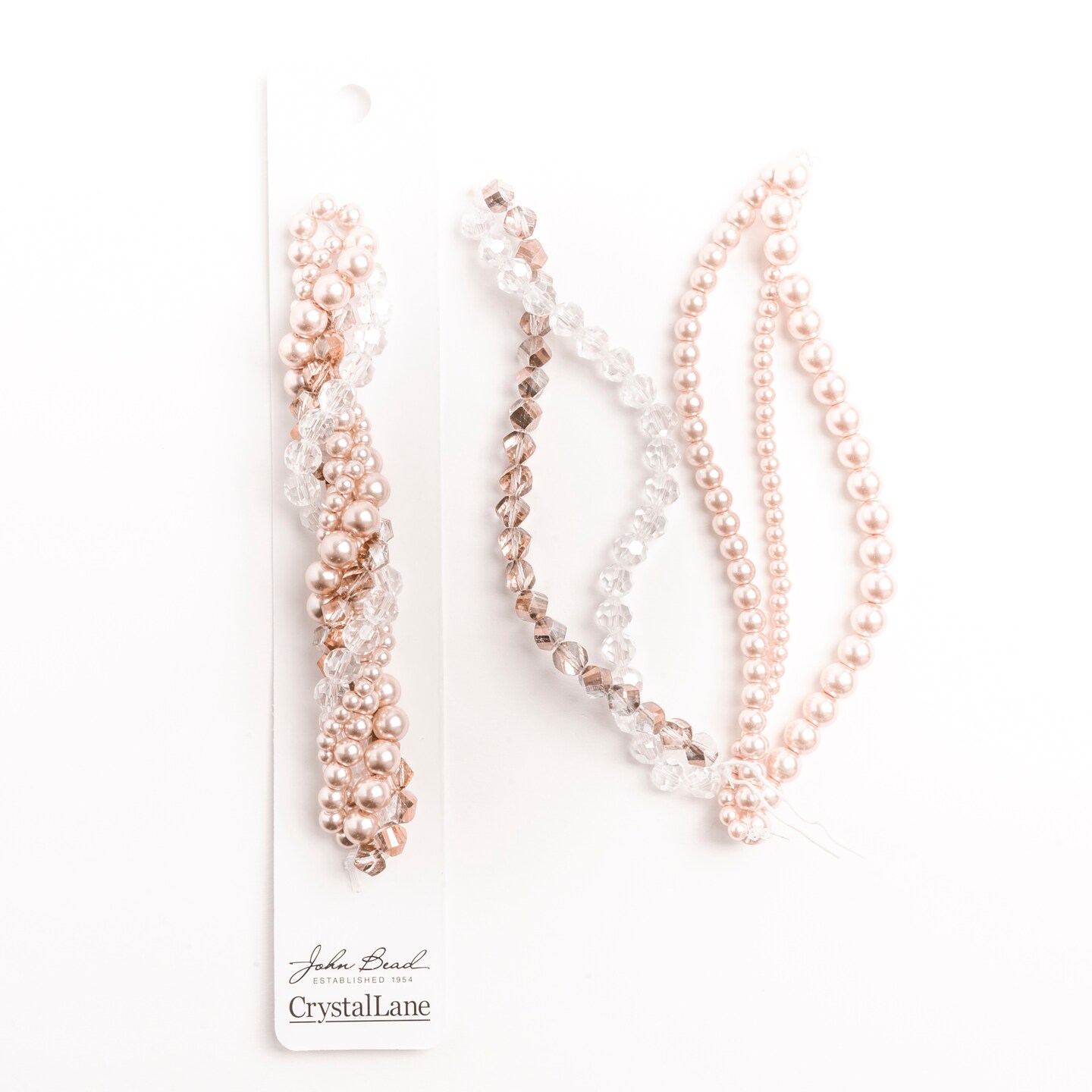 Crystal Lane DIY Deutzia Twisted Glass &#x26; Pearls Beads, 5 Strands