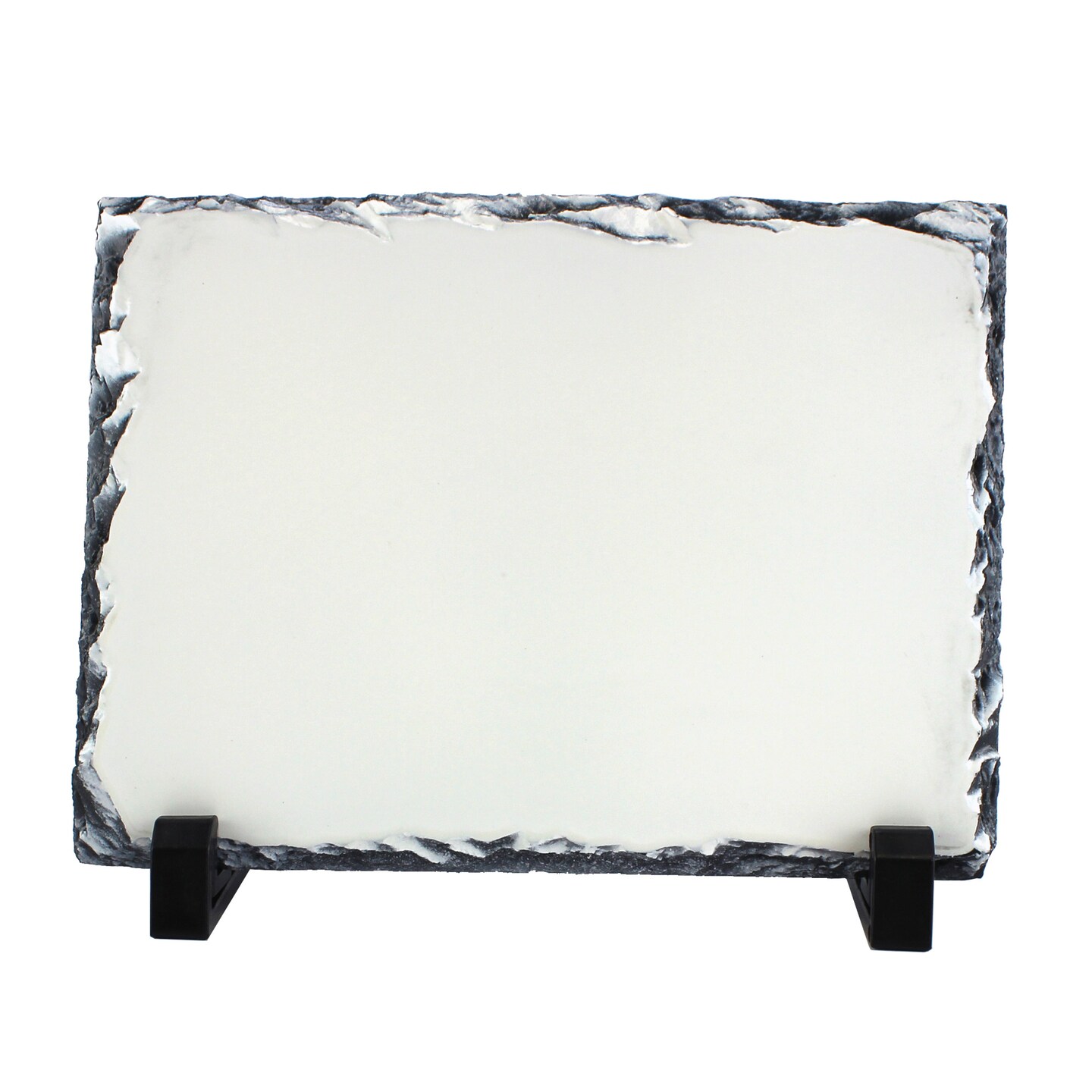 SubliSLATE Sublimation Slate Blank, Rectangle. Includes Black Display Feet for Photo Quality Sublimation Printing