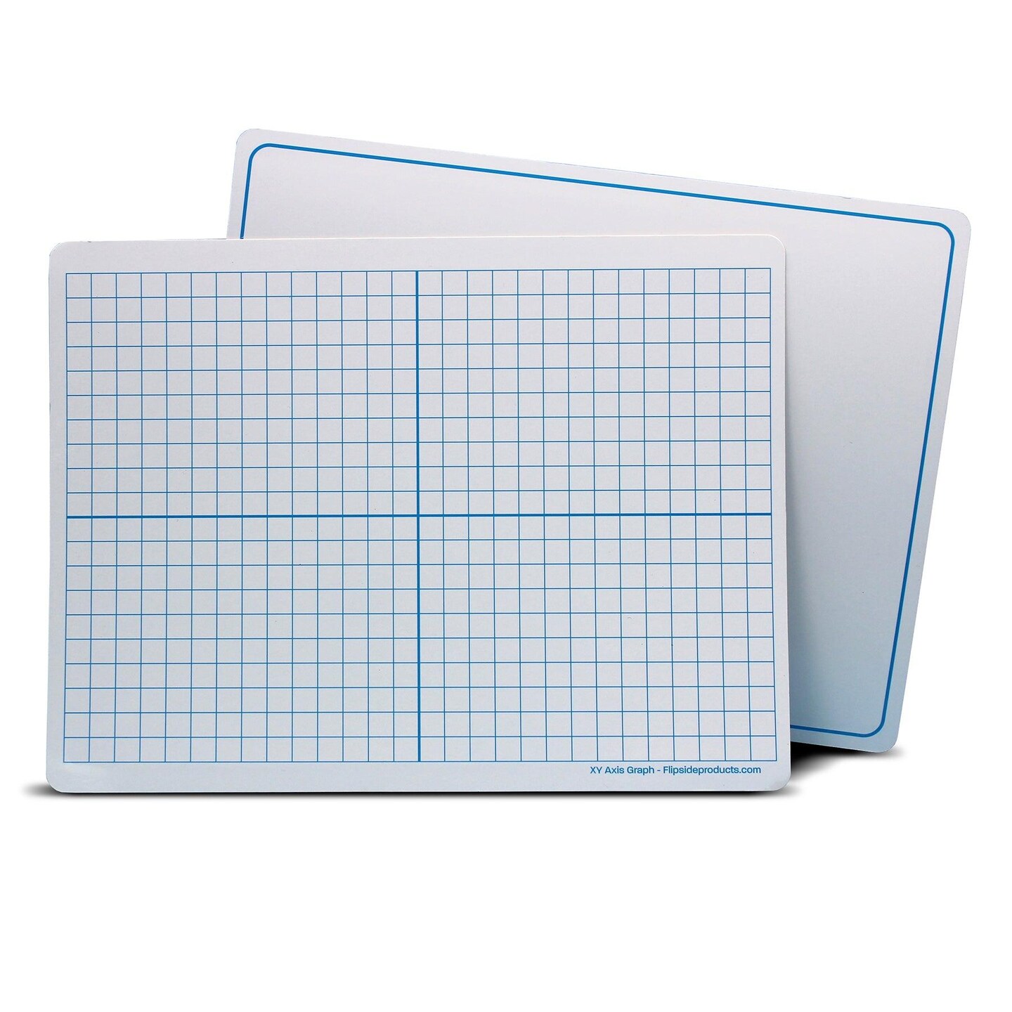 Dry Erase Learning Mat, Two-Sided XY Axis/Plain, 9&#x22; x 12&#x22;, Pack of 12