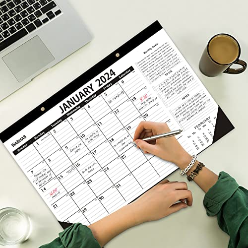 Desk Calendar 2023-2024 18-Months April 2023 to September 2024,2023 Desk Calendar 17&#x27;&#x27;X 12&#x27;&#x27;,Wall Calendar 2023 Monthly Perfect for Home, School or Office.