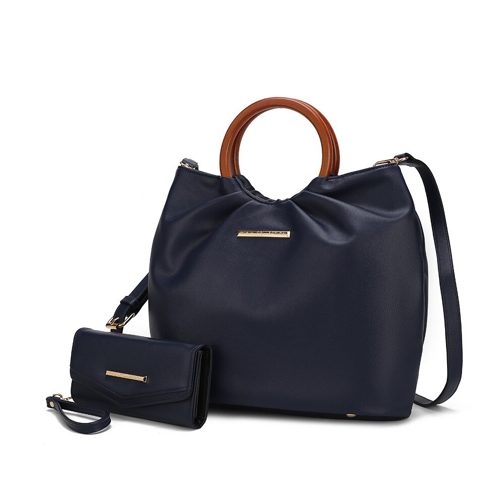 Buy Caprese Tiril Zipper Closure Faux Leather Womens Casual Satchel Handbag(BLUE,  SMALL) at Amazon.in