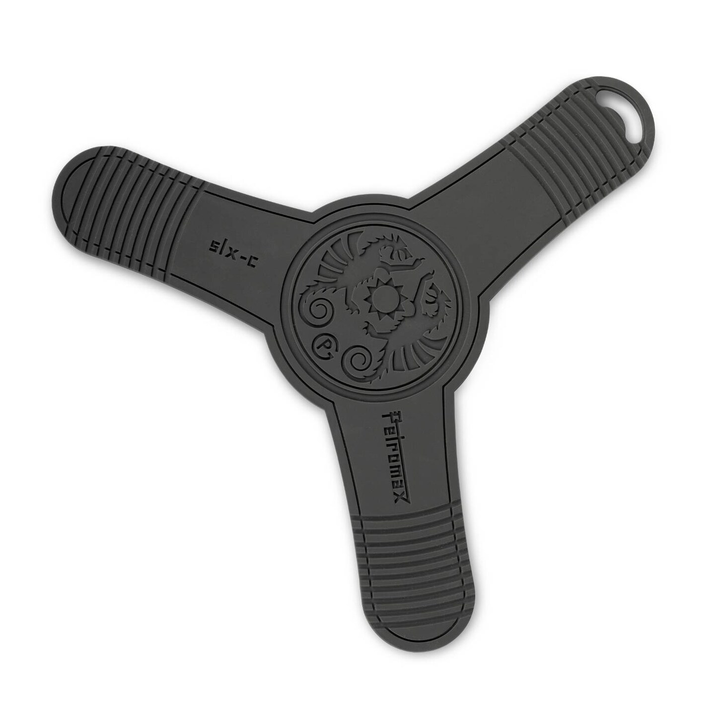 Petromax Silicone Trivet for Dutch Ovens and Pans, Cold and Heat Resistant Non-Slip Base Protection with Lid Grooves for Kitchen and Campsite, 12.6 inch diameter, Black