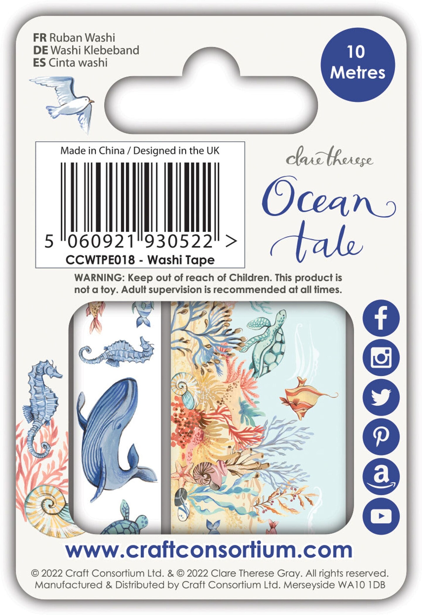 Craft Consortium  Ocean Tale - Washi Tape