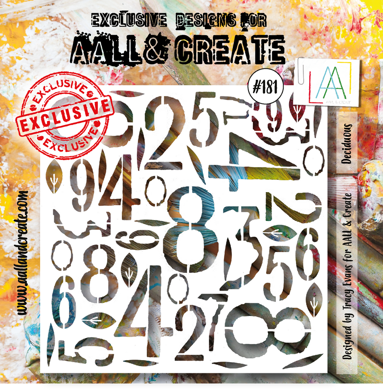 AALL and Create  #181 - 6&#x22;x6&#x22; Stencil - Deciduous