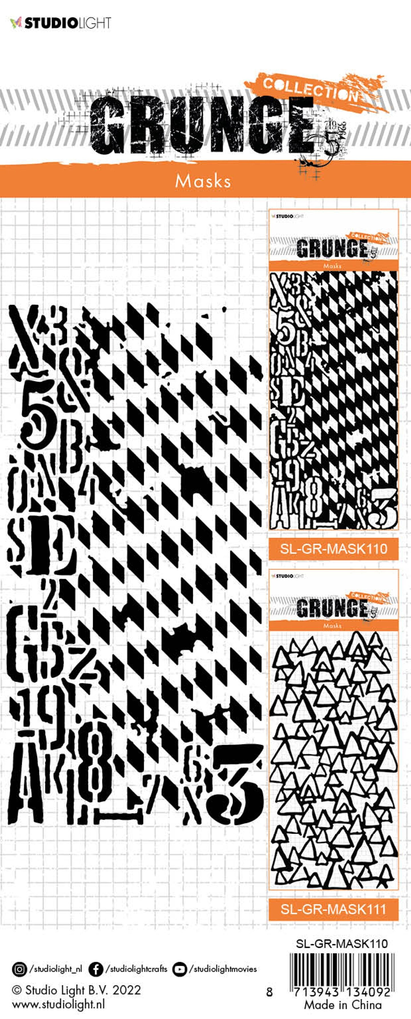 Studio Light SL Mask Letter Grunge Grunge Collection 210x105x1mm 1 PC nr.110