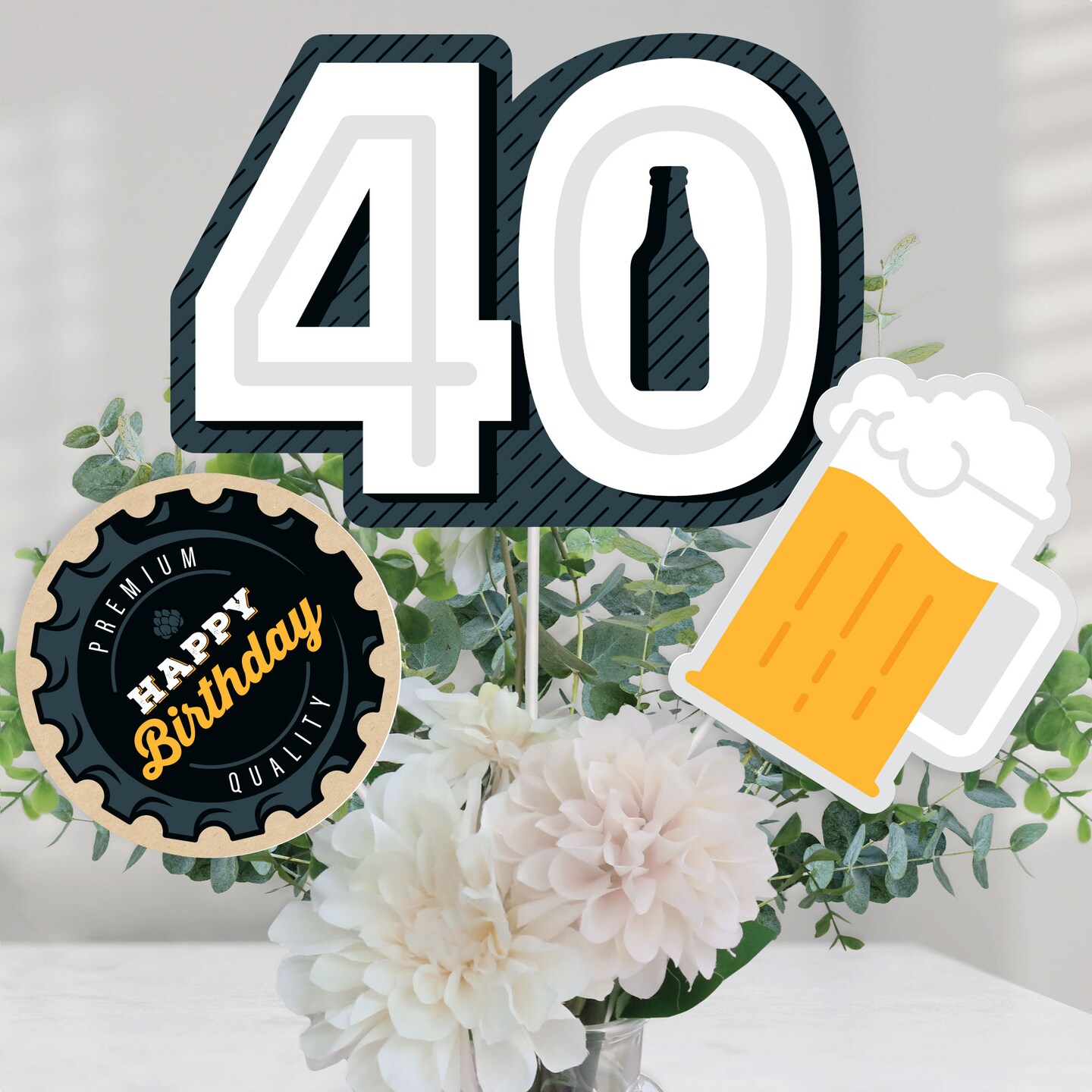 Big Dot Of Happiness Cheers And Beers To 40 Years 40th Birthday Party