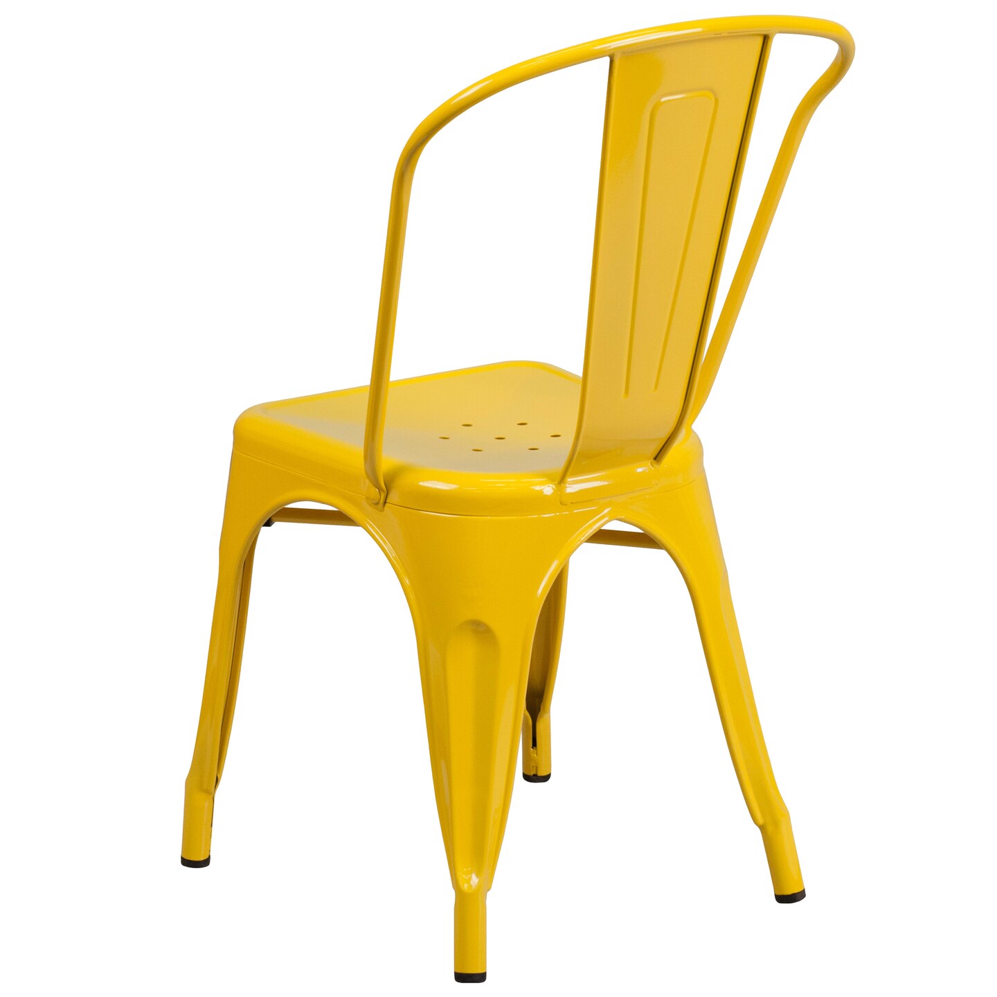Emma and Oliver Commercial Grade 4 Pack Metal Indoor-Outdoor Stackable Chair