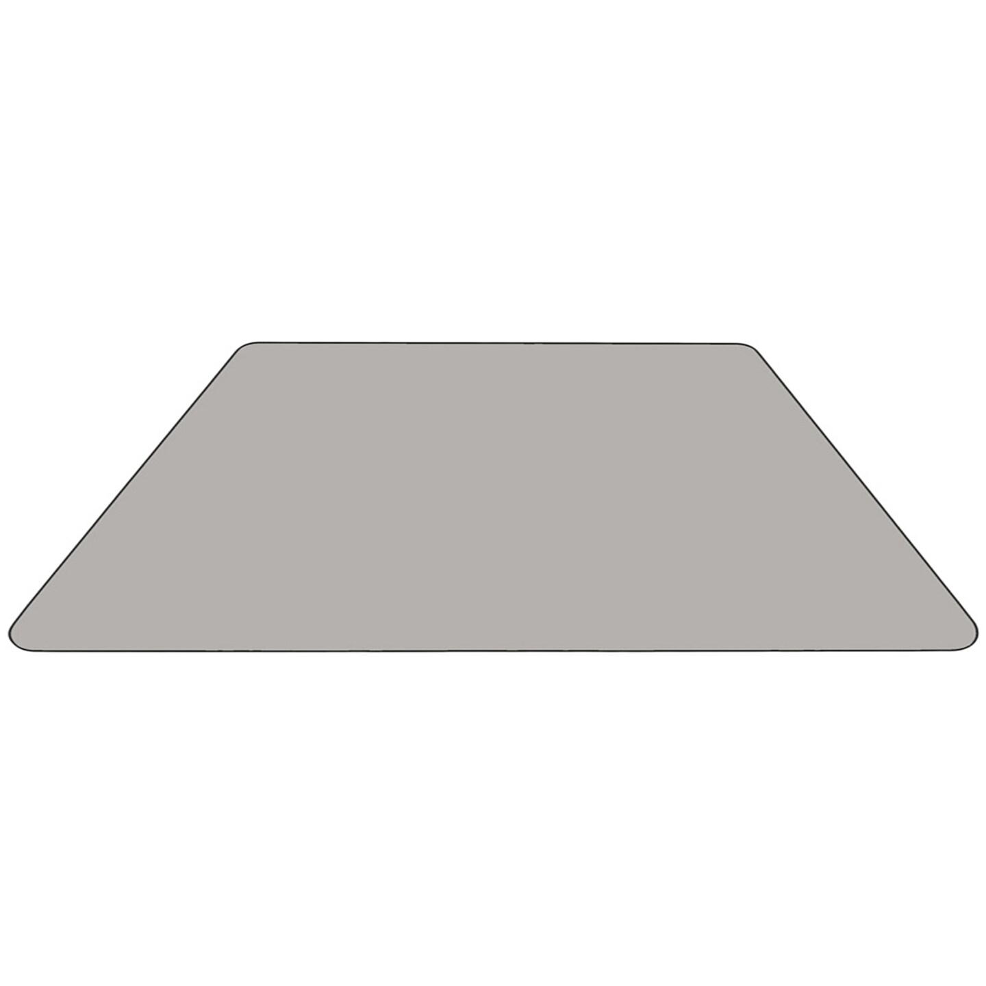 Emma and Oliver 29x57 Trapezoid Laminate Adjustable Preschool Activity Table