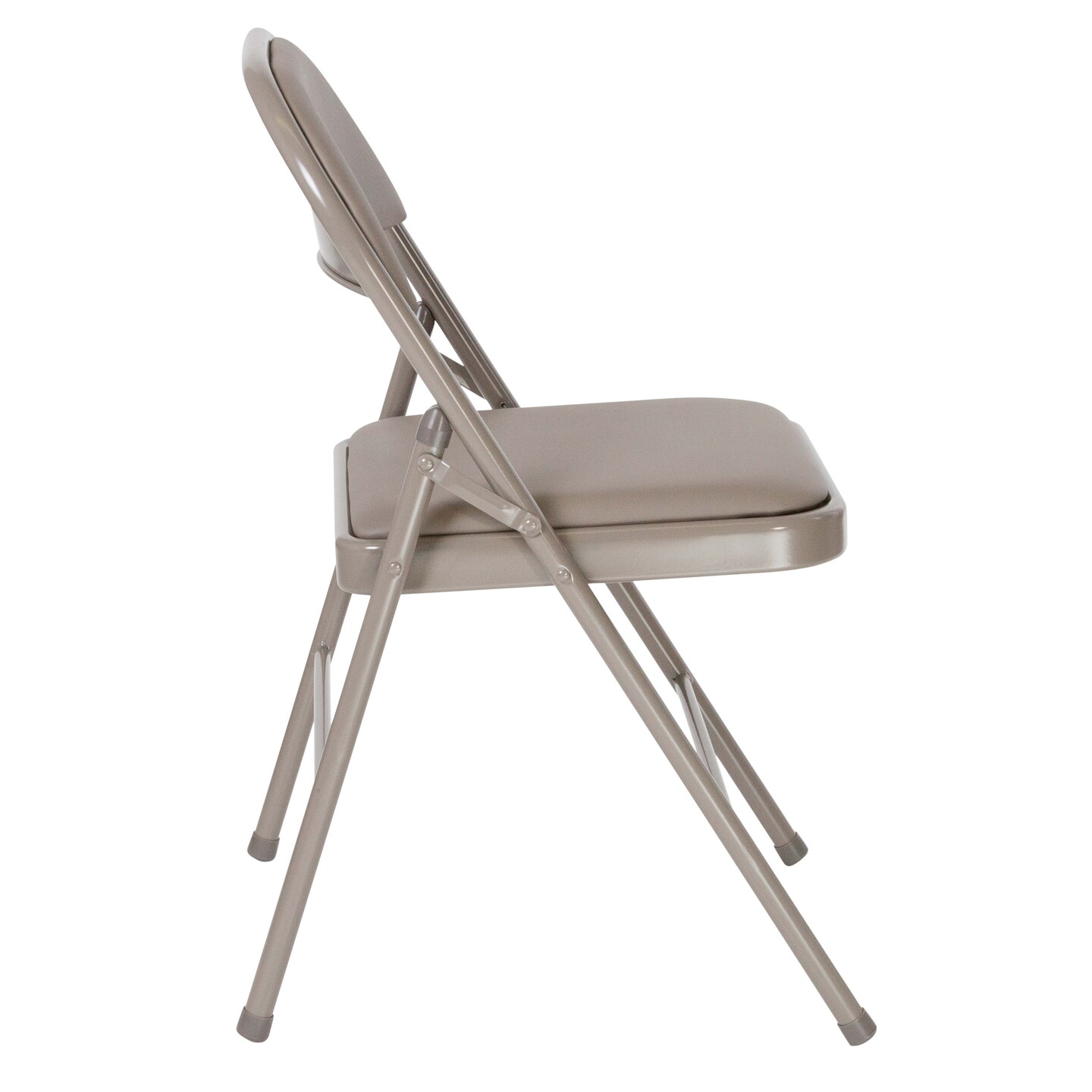 Emma and Oliver 4 Pack Vinyl Padded Metal Frame Event/Home Office Folding Chair