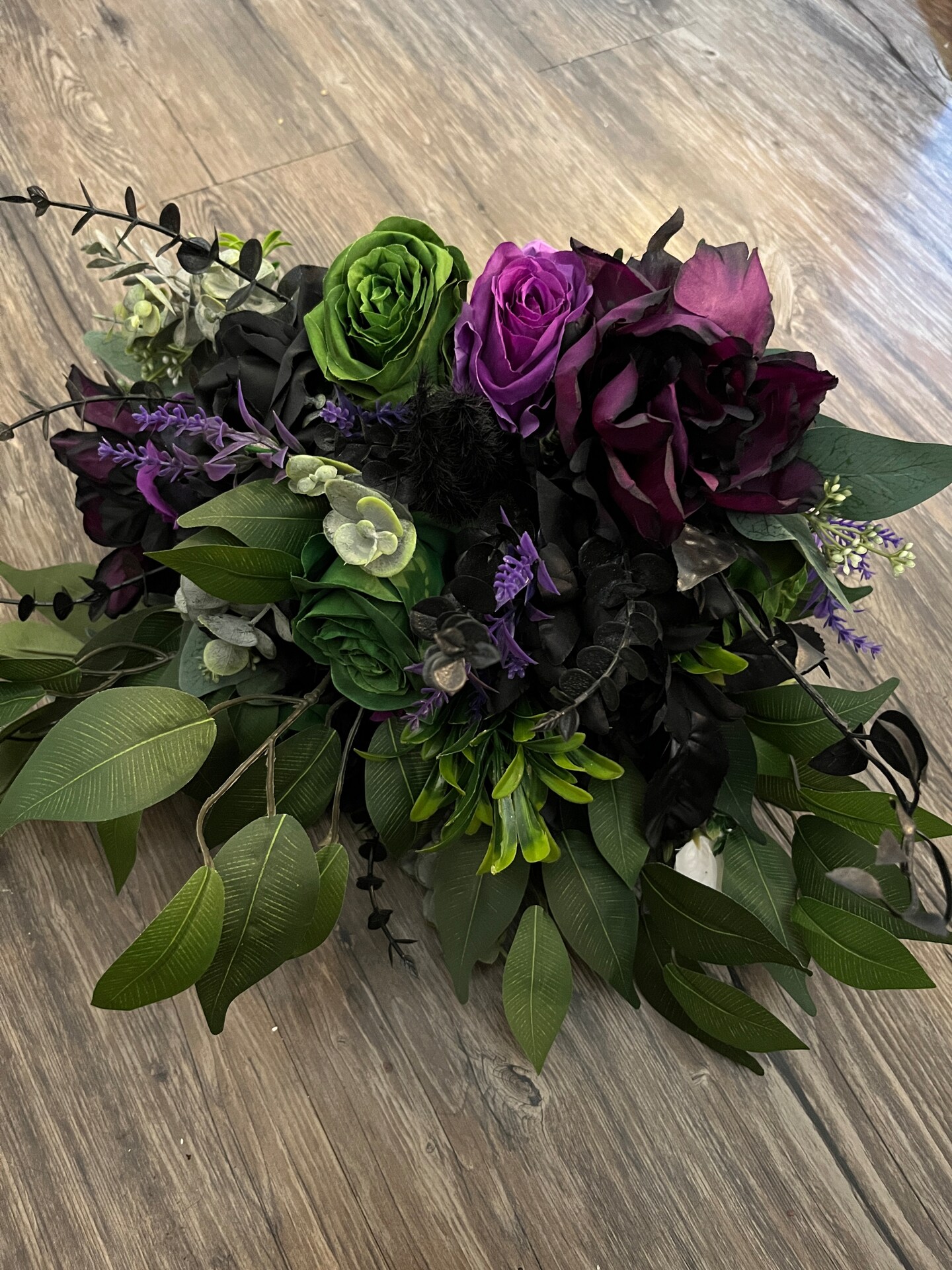 Wedding bouquet purple green black bouquet WhenUwed bridesmaids bouquet  goth bouquet | MakerPlace by Michaels, image size:810x1080