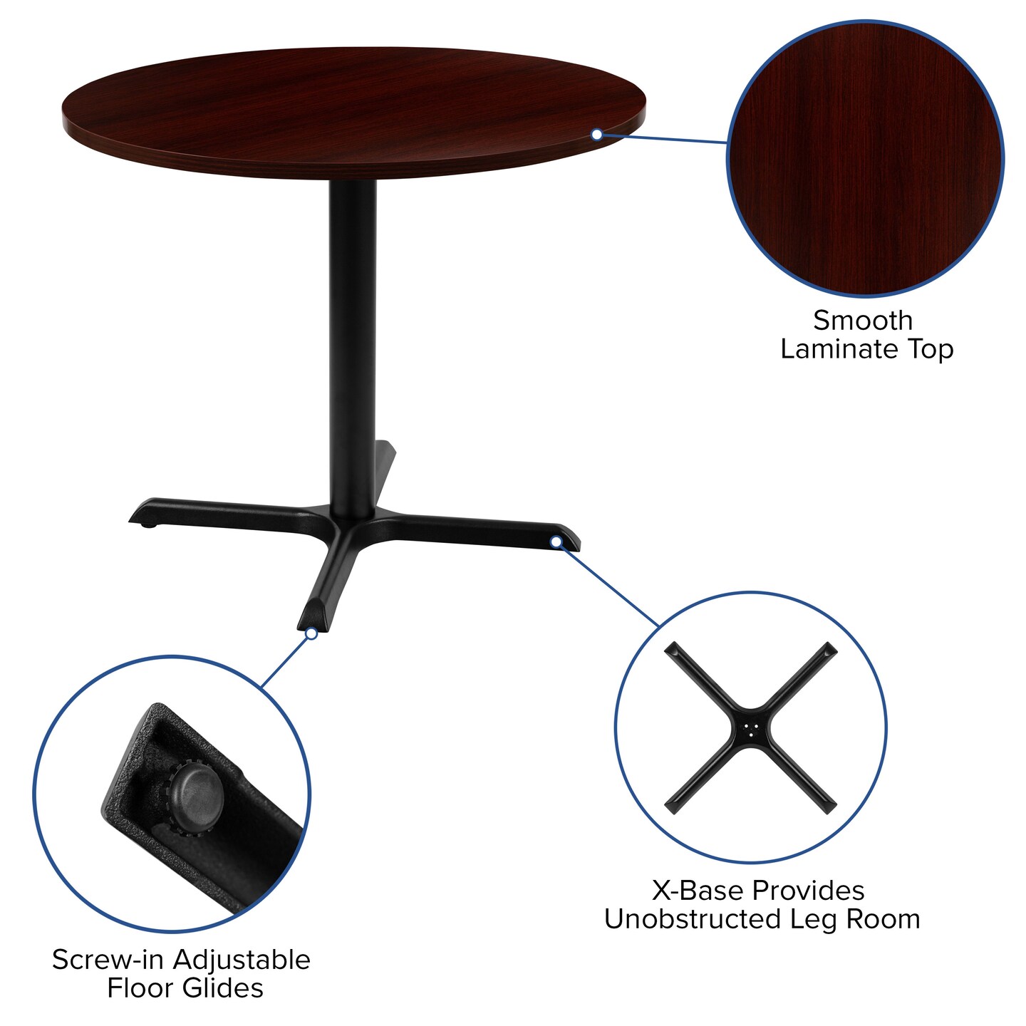 Emma and Oliver 36&#x22; Round Multi-Purpose Conference Table - Meeting Table for Office