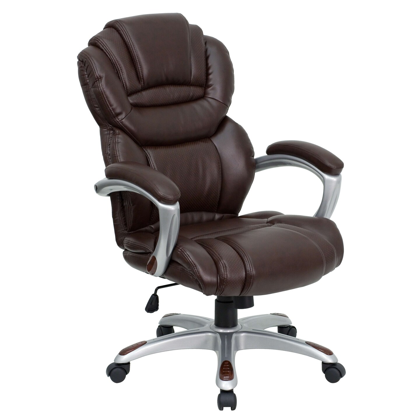Emma and Oliver High Back Executive Swivel Ergonomic Office Chair with Accent Layered Seat/Back
