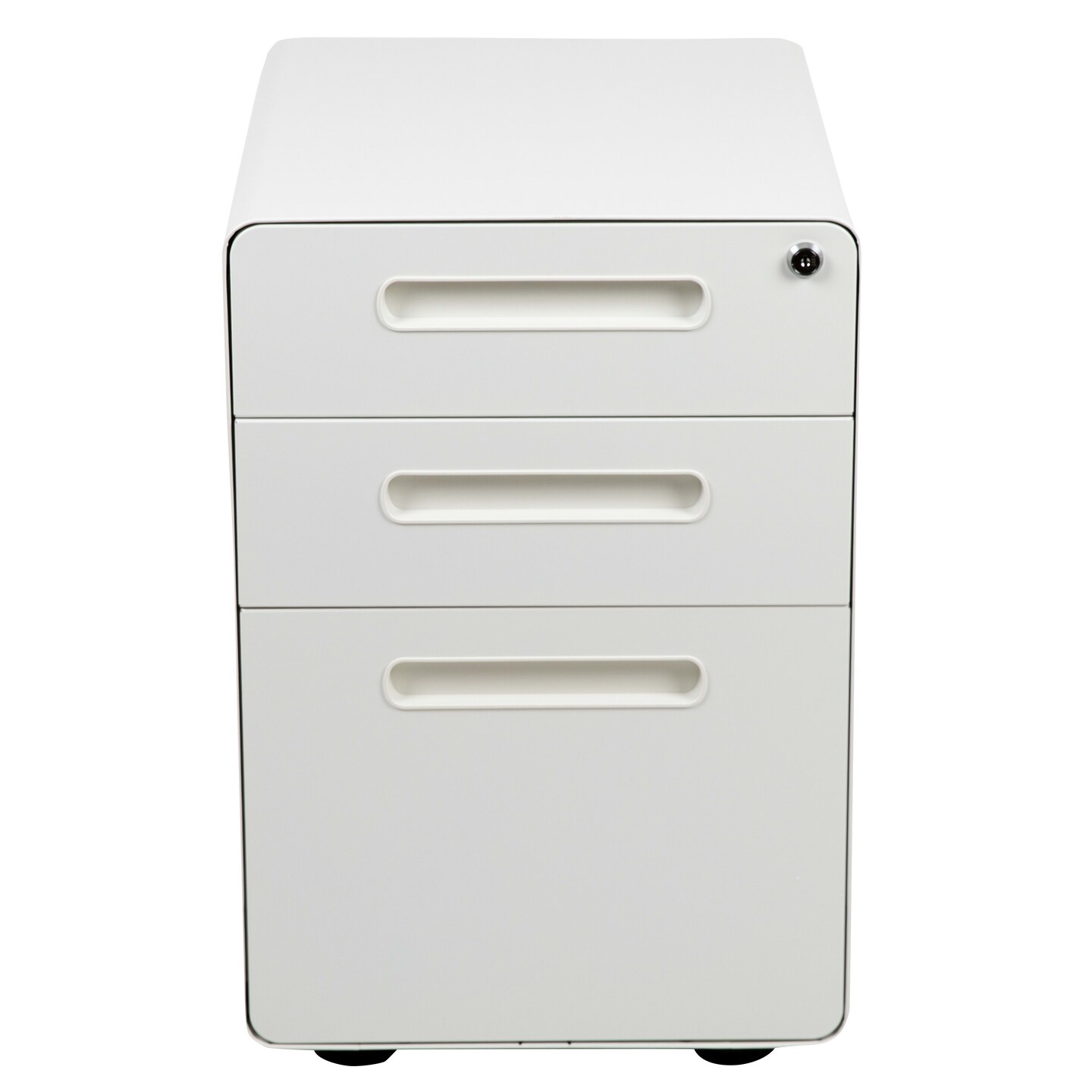 Emma and Oliver Ergonomic 3-Drawer Mobile Locking Filing Cabinet Storage Organizer