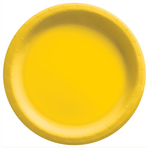 10&#x22; Yellow Sunshine Round Paper Plates