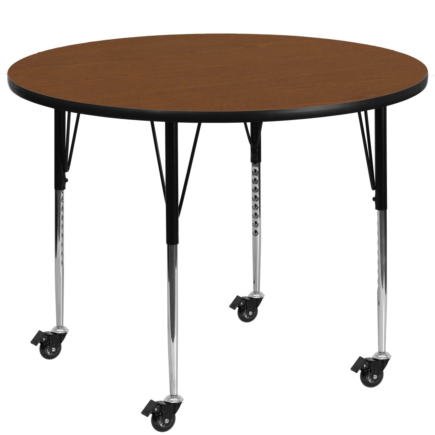 Emma and Oliver Mobile 48&#x22; Round HP Laminate Adjustable Activity Table
