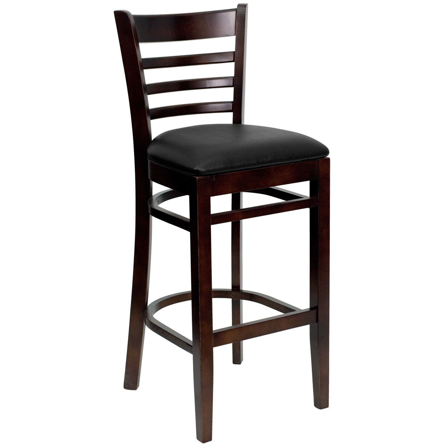 Emma and Oliver Ladder Back Wooden Restaurant Dining Barstool