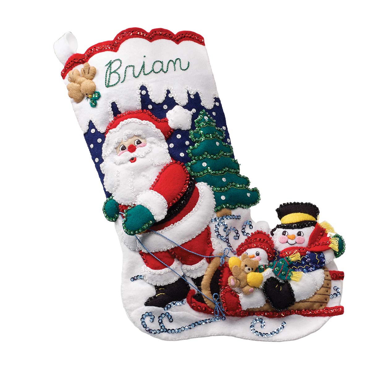 Bucilla Sledding with Santa Stocking Kit | Michaels