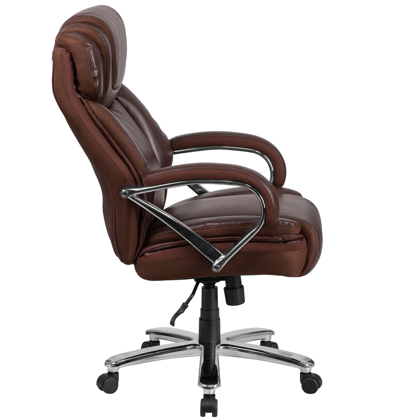 Emma and Oliver 500 lb. Big & Tall LeatherSoft Executive Ergonomic Office Chair with Wide Seat