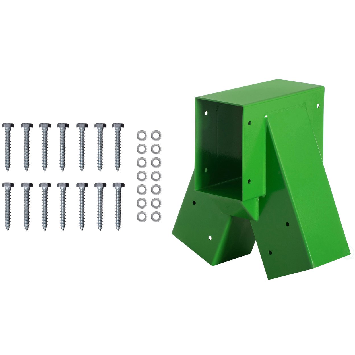 Heavy-Duty Green Steel Swing Set Brackets With Hardware For Backyard Playset