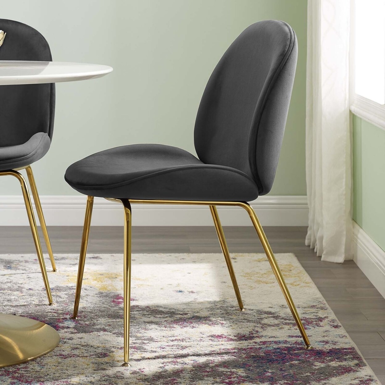 Performance velvet dining chair deals