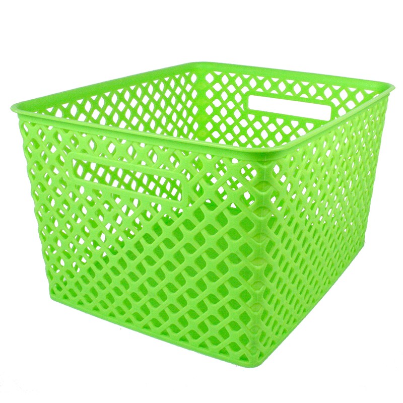 Lime Large Plastic Storage Bin