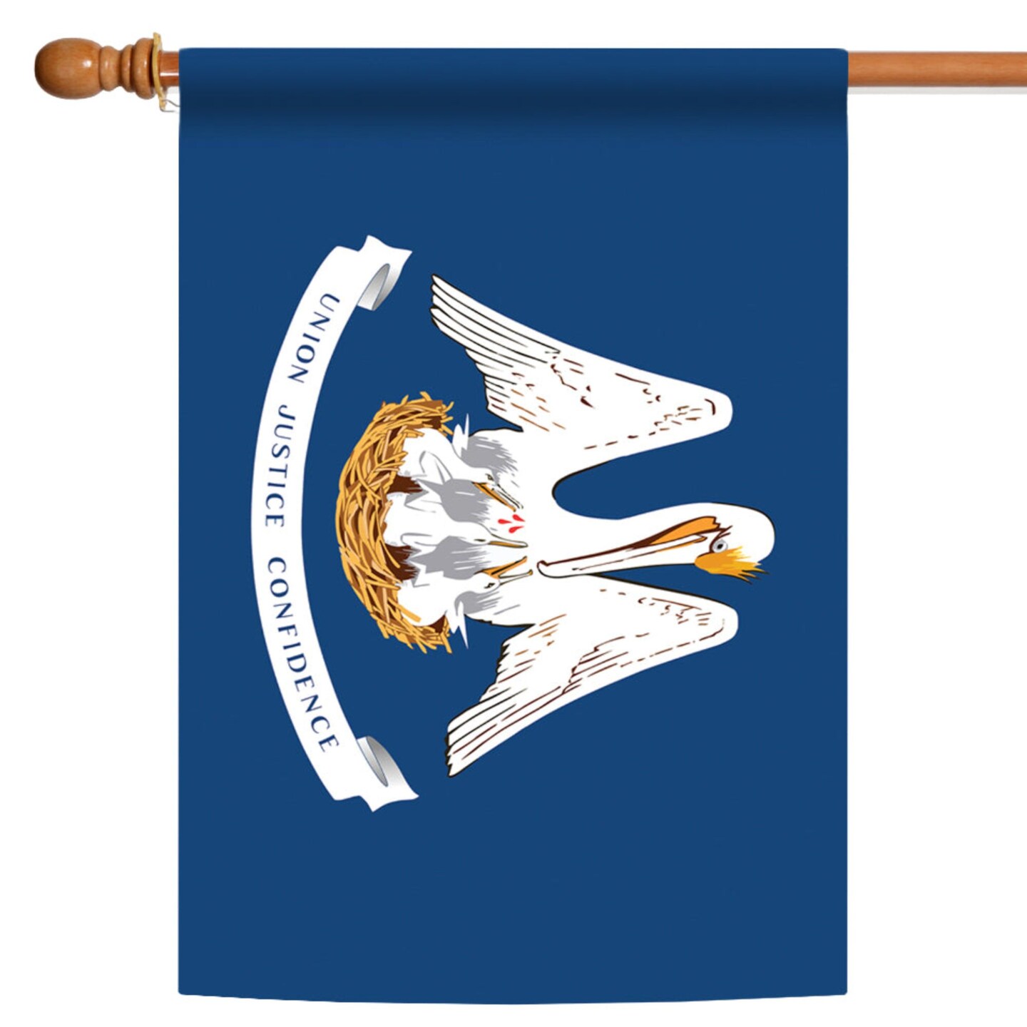 Toland Home Garden Blue and white Louisiana State Outdoor House Flag 40&#x22; x 28&#x22;
