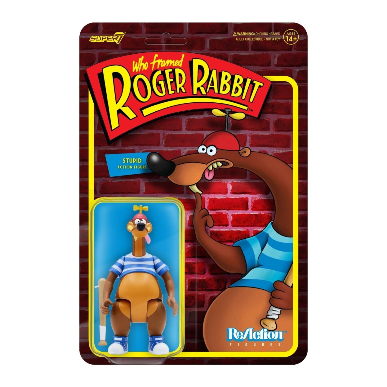 Super7 Who Framed Roger Rabbit Stupid Figure 375In Toon Patrol Collectible
