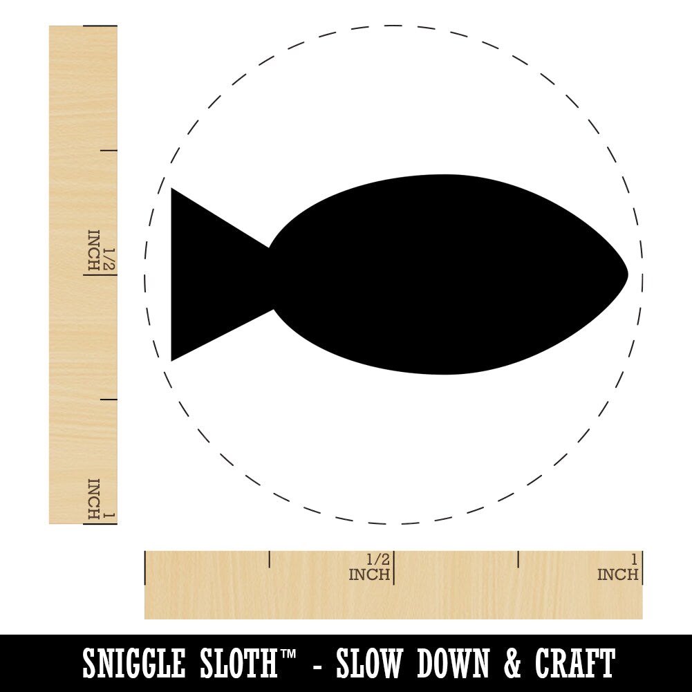 Fish Solid Rubber Stamp for Stamping Crafting Planners