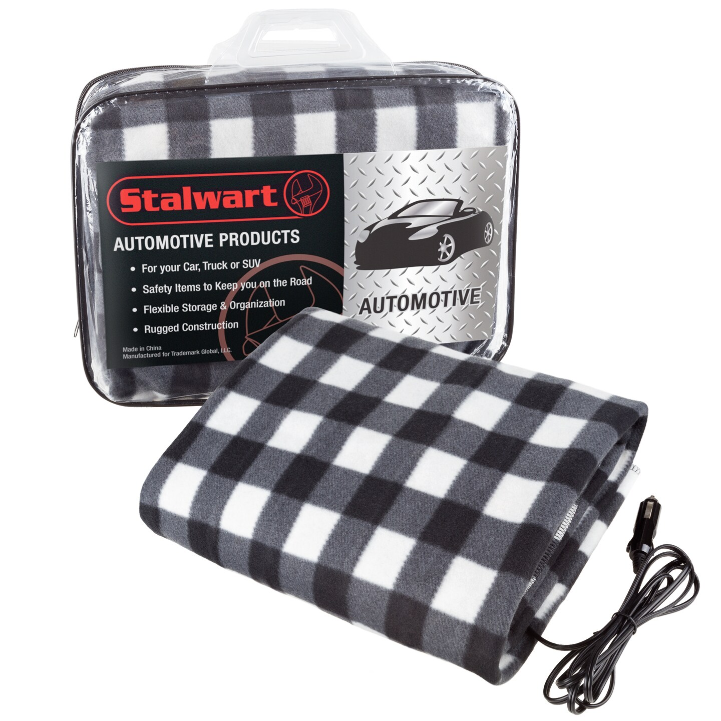 12V Electric Heated Blanket For Car Suv Rv 59X43 Fleece Warming Travel Throw
