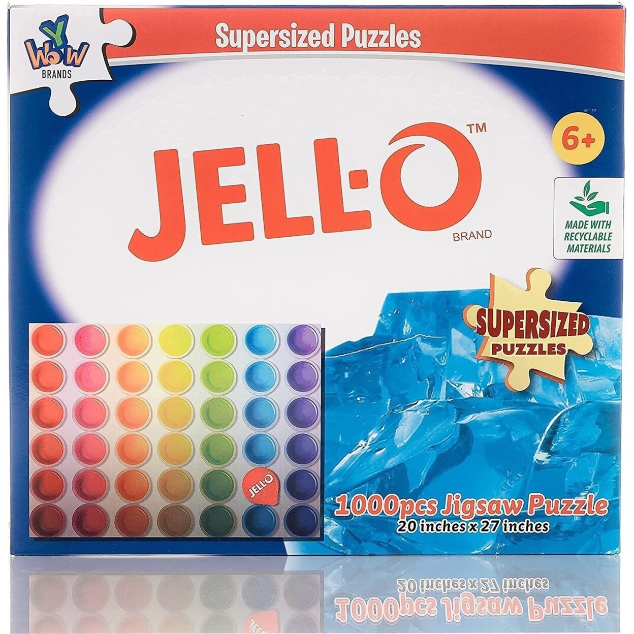 YWOW Games Jell-O 1000 Piece SuperSized Jigsaw Puzzle Giant 20