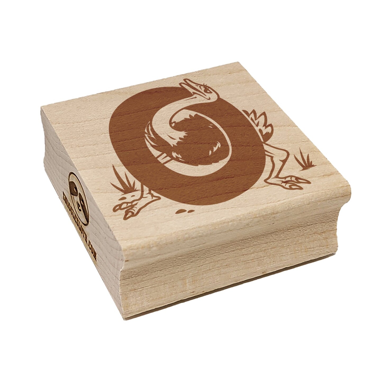 Animal Alphabet Letter O for Ostrich Square Rubber Stamp for Stamping Crafting