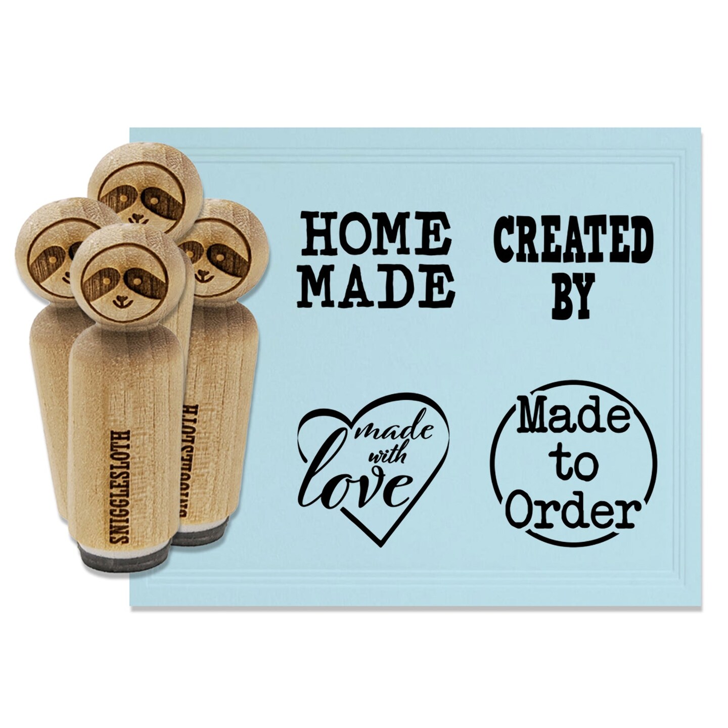 Created By Home Made to Order with Love  Rubber Stamp Set for Stamping Crafting Planners
