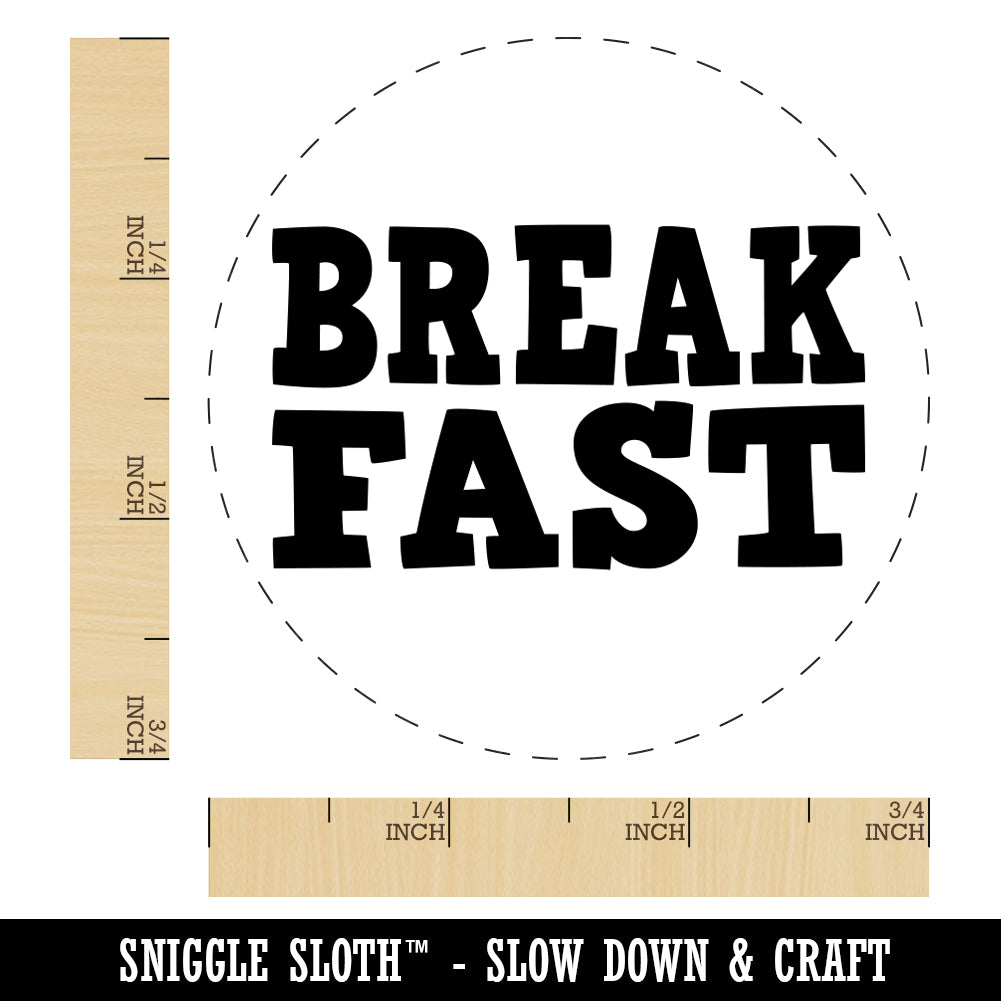 Breakfast Meal Fun Text Rubber Stamp for Stamping Crafting Planners ...