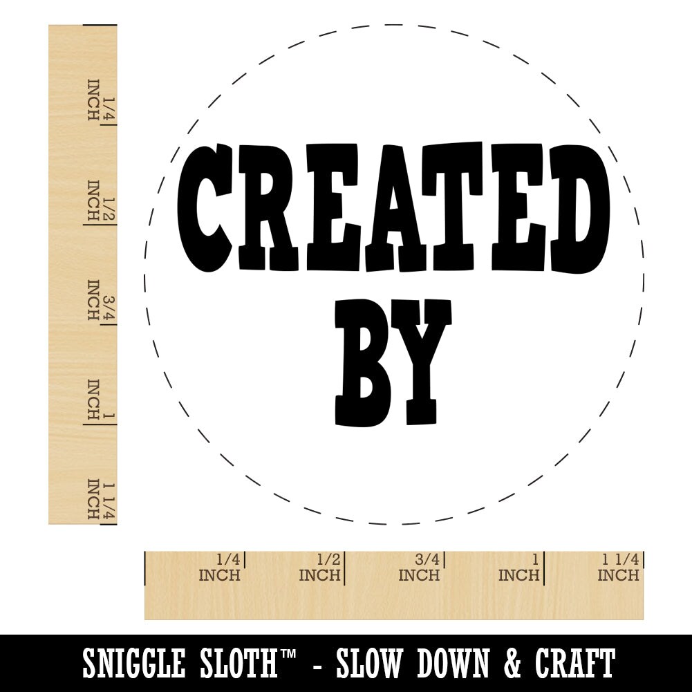 Created By Made Fun Text Rubber Stamp for Stamping Crafting Planners