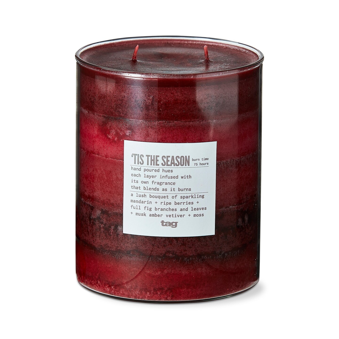&#x27;Tis The Season Scented Paraffin Wax Pillar Candle Wide,