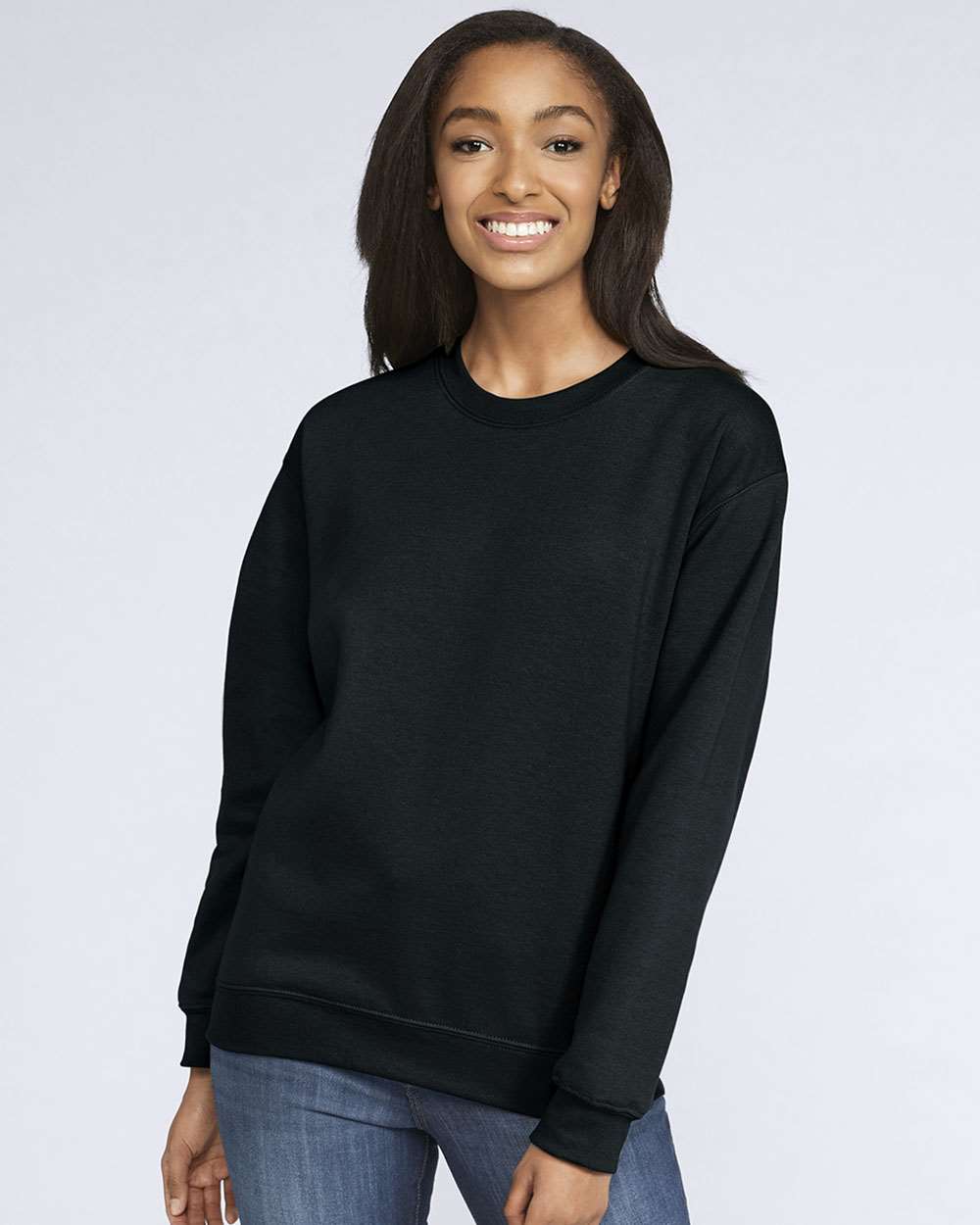 Gilden&#xAE; Softstyle Midweight Crewneck Long Sleeve Sweatshirt
