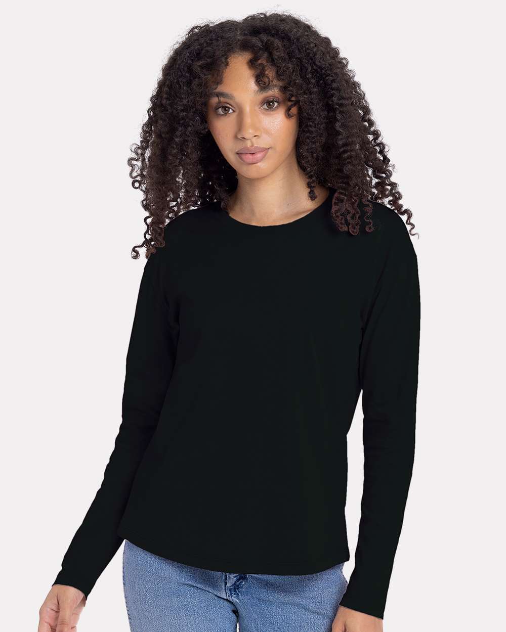 Next Level Women's Cotton Relaxed Crewneck Long Sleeve T-Shirt