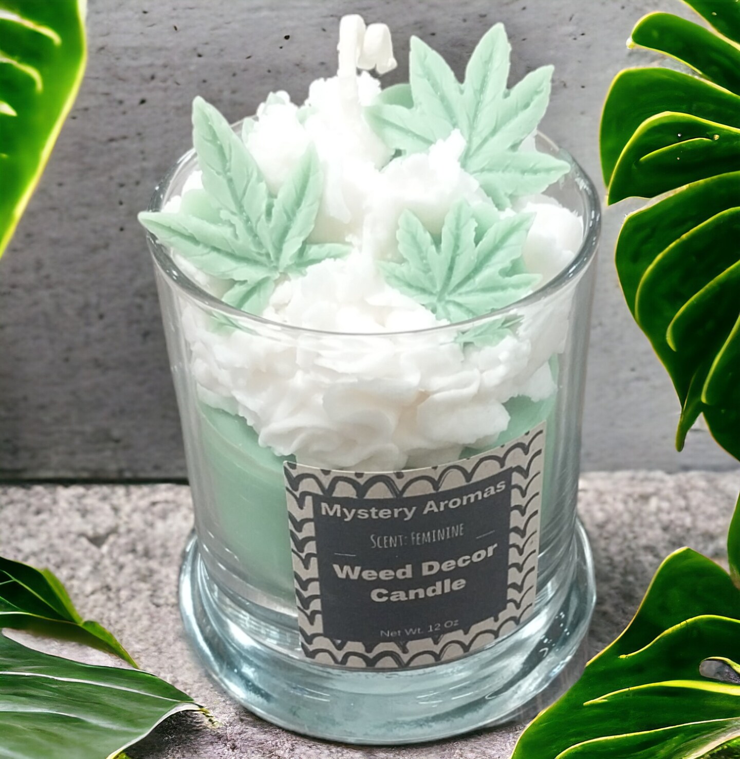 💖 Unique Aesthetic Weed Decor Candle 🌿 | Handmade Christmas Gift product 6