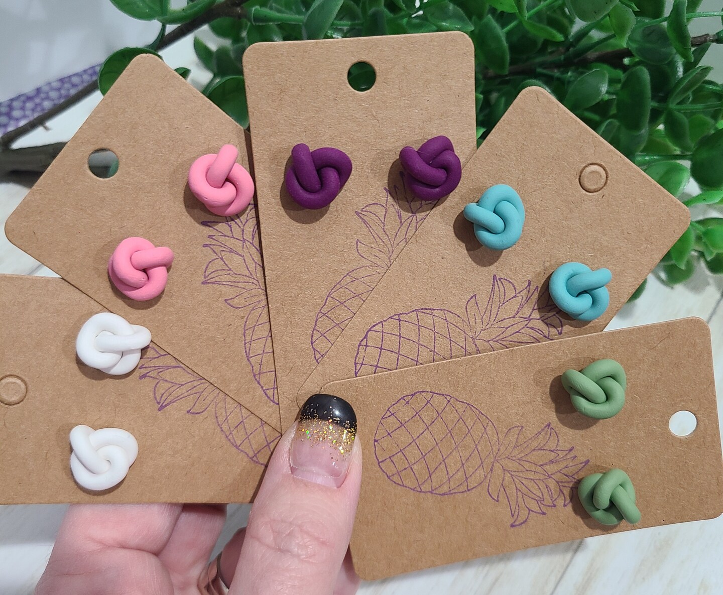 Clay Knot Stud Earrings MakerPlace by Michaels
