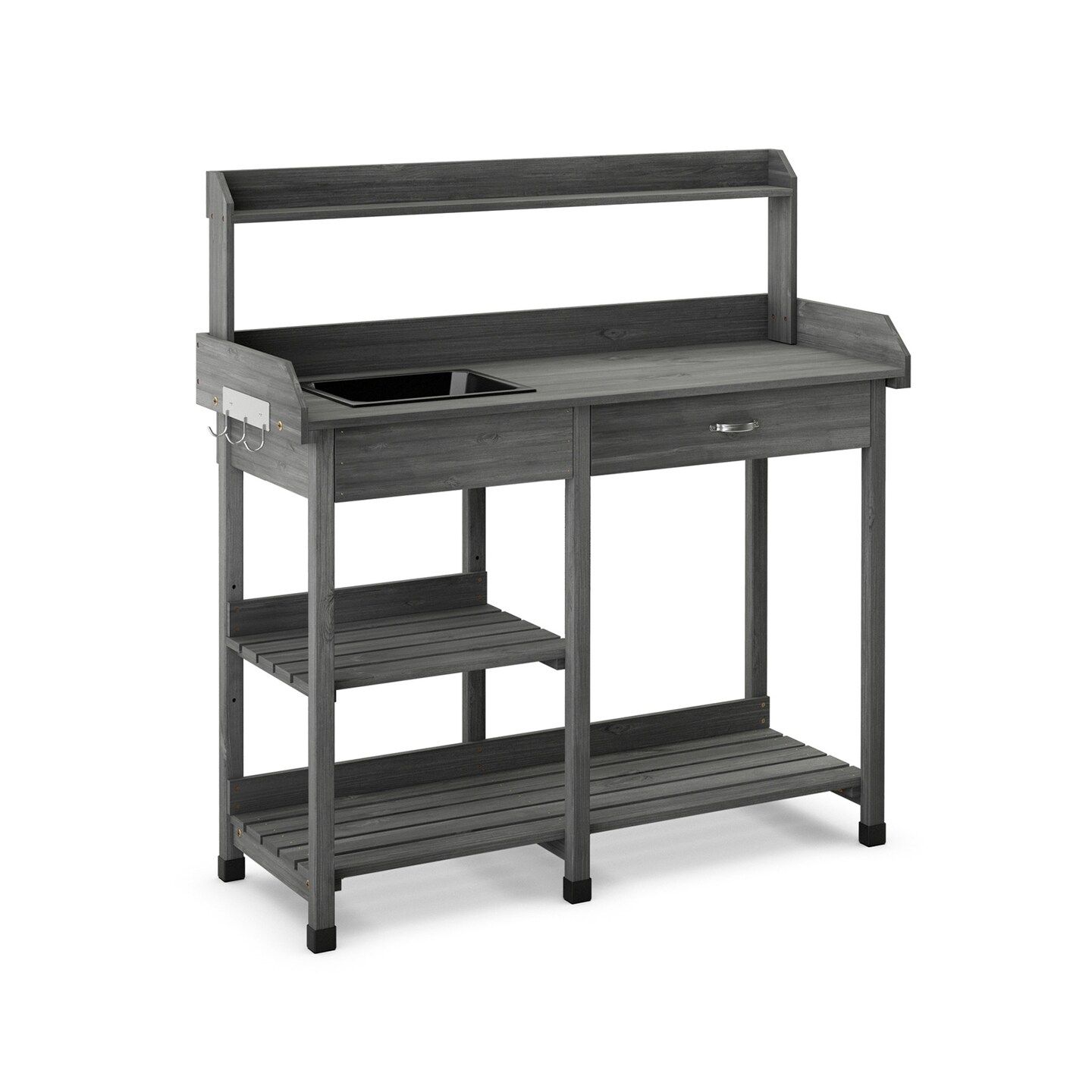 Outdoor Garden Potting Bench Lawn Patio Table Storage Shelf Work Station