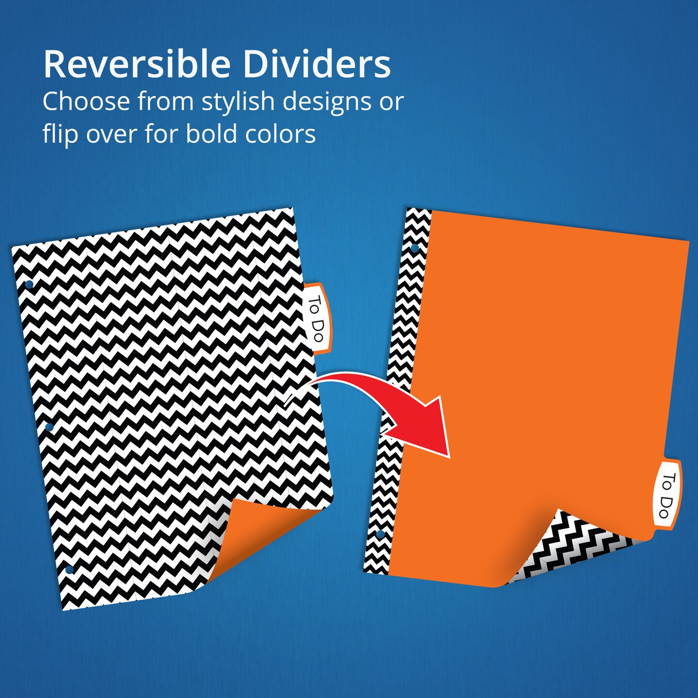 Avery Reversible Fashion Big Tab Dividers for 3 Ring Binder, Assorted Designs, 5 Tab Set, 3 Packs, 3 Sets Total (24914)