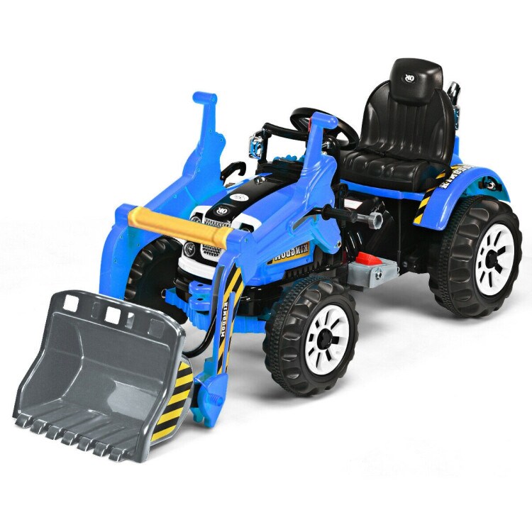 Iron Excavator with Adjustable Arm, Safety Belt, Battery Power and Educational Fun for Kids