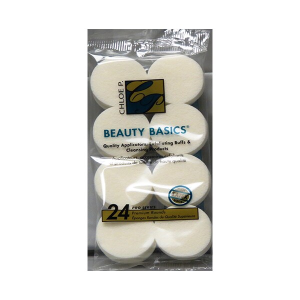 Beauty Basics   Cosmetic Round Sponges (24 in 1 Pack)