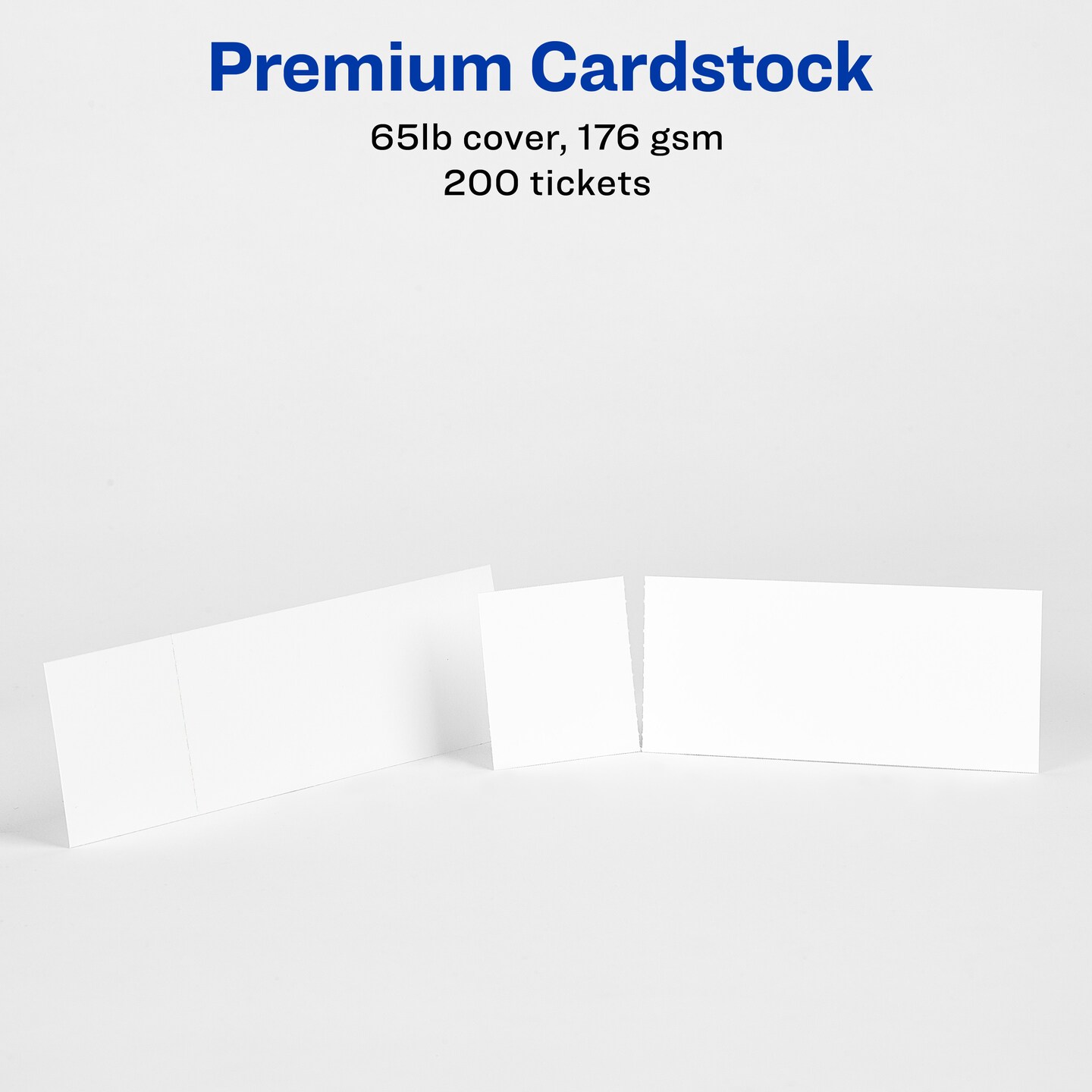 Avery Printable Tickets with Tear-Away Stubs, 1.75&#x22; x 5.5&#x22;, Matte White, 200 Blank Tickets for Laser and Inkjet Printers (16154)