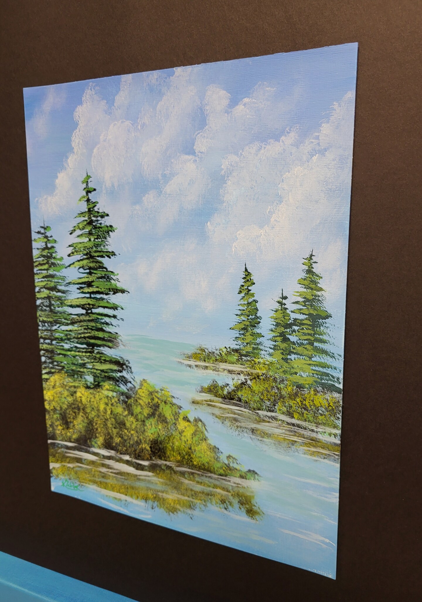 Under The Pines, River Painting, Forest, Nature Art, Water, Pine Trees |  MakerPlace by Michaels, image size:759x1080