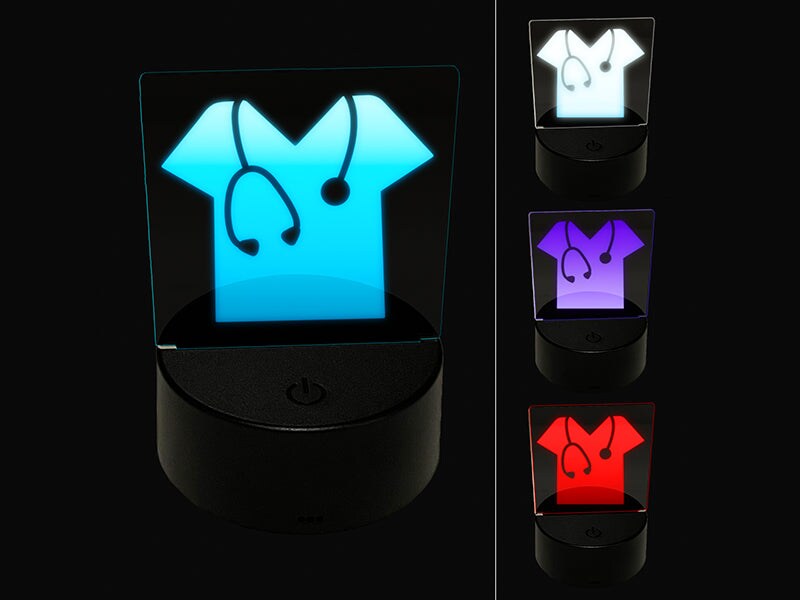 Medical Scrubs and Stethoscope Hospital Doctor Nurse 3D Illusion LED ...