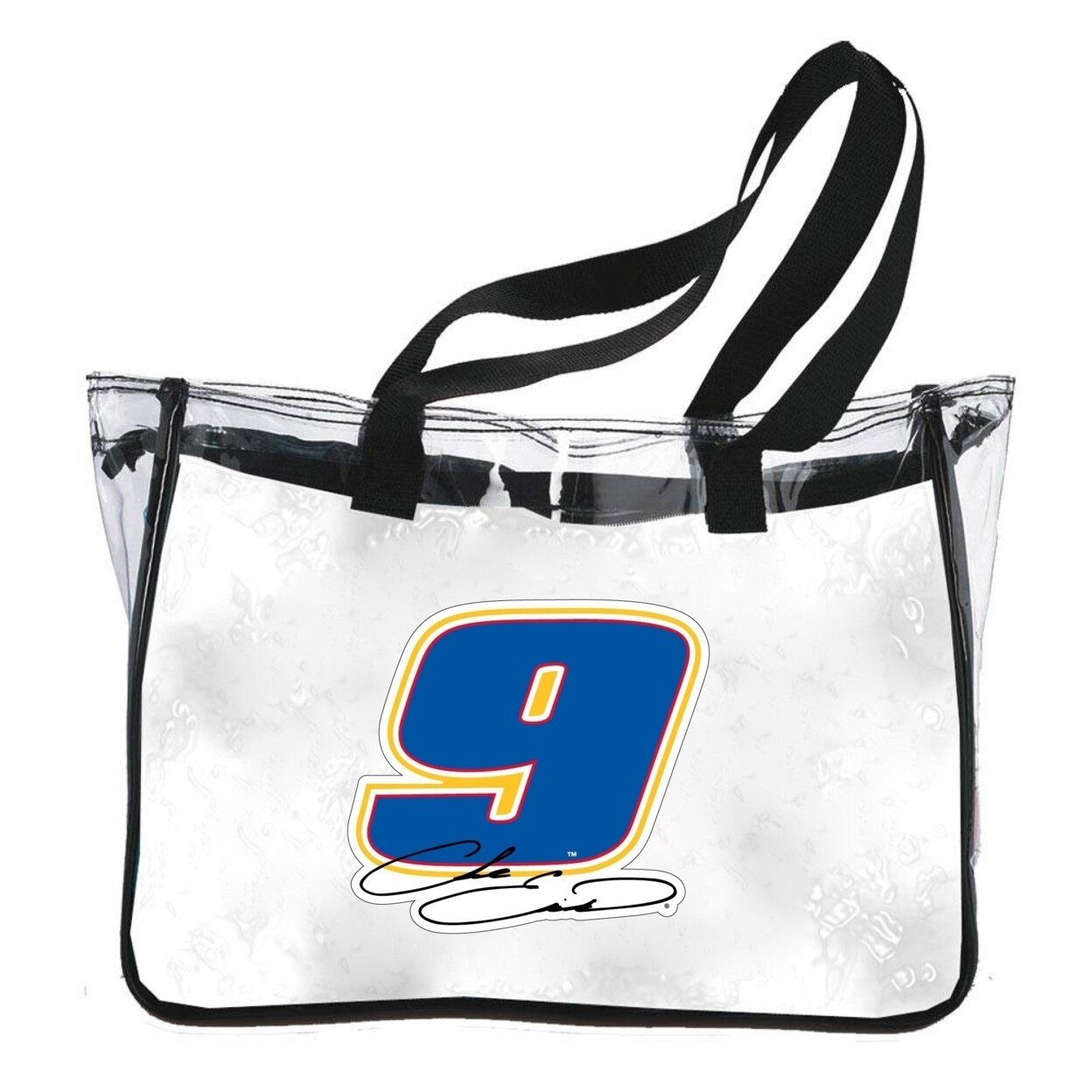 R and R Imports CHE Chase Elliott 9 NASCAR Plastic Clear Tote Bag