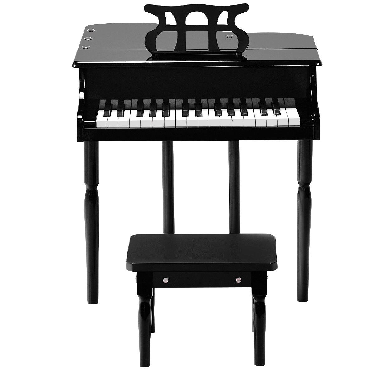 Musical Instrument Toy 30-Key Children Mini Grand Piano with Bench