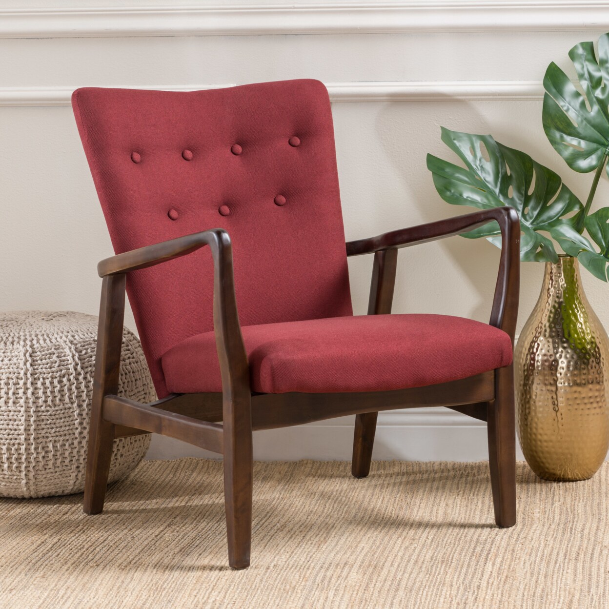 GDFStudio Suffolk French-Style Fabric Arm Chair