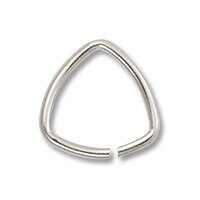 JewelrySupply Jump Ring - Triangle Open 7mm Silver Plated (10-Pcs)